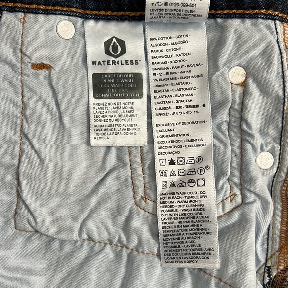 NWT LEVI'S 501 Skinny Premium Women's Jeans - Salsa Broken Stone Wash - 25X28 - Picture 8 of 16
